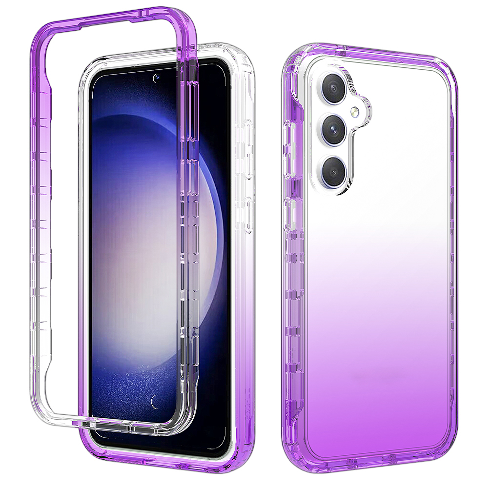 

Für Samsung Galaxy S23 fe Telefonhülle TPU+PC Löschen Sie Die Rückseite - Gradientenviolett, Galaxy S23 FE