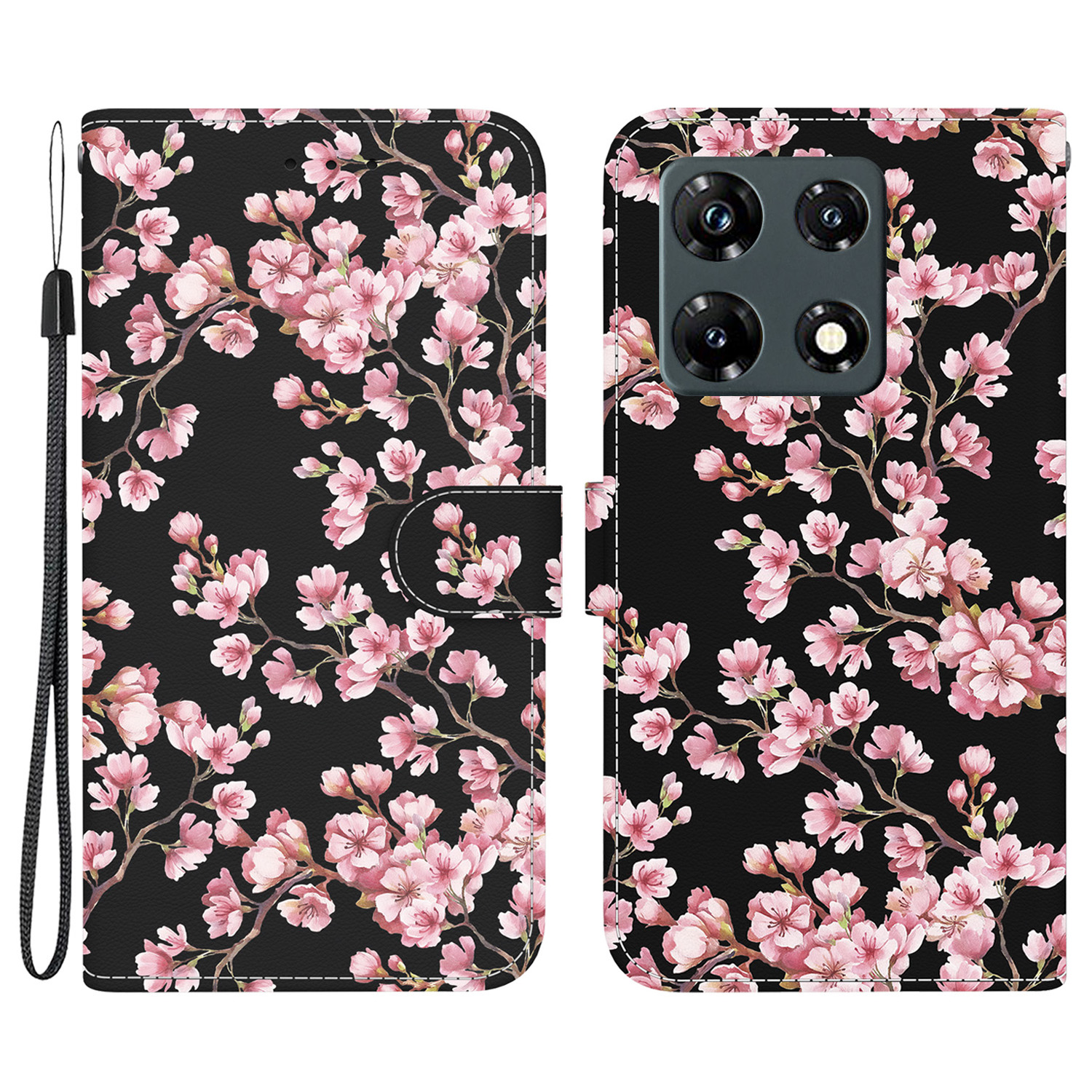

Für Infinix Note 30 Pro 4g Hülle Brieftasche PU Leder -telefonabdeckung - Pflaumenblüte, Infinix Note 30 Pro 4G
