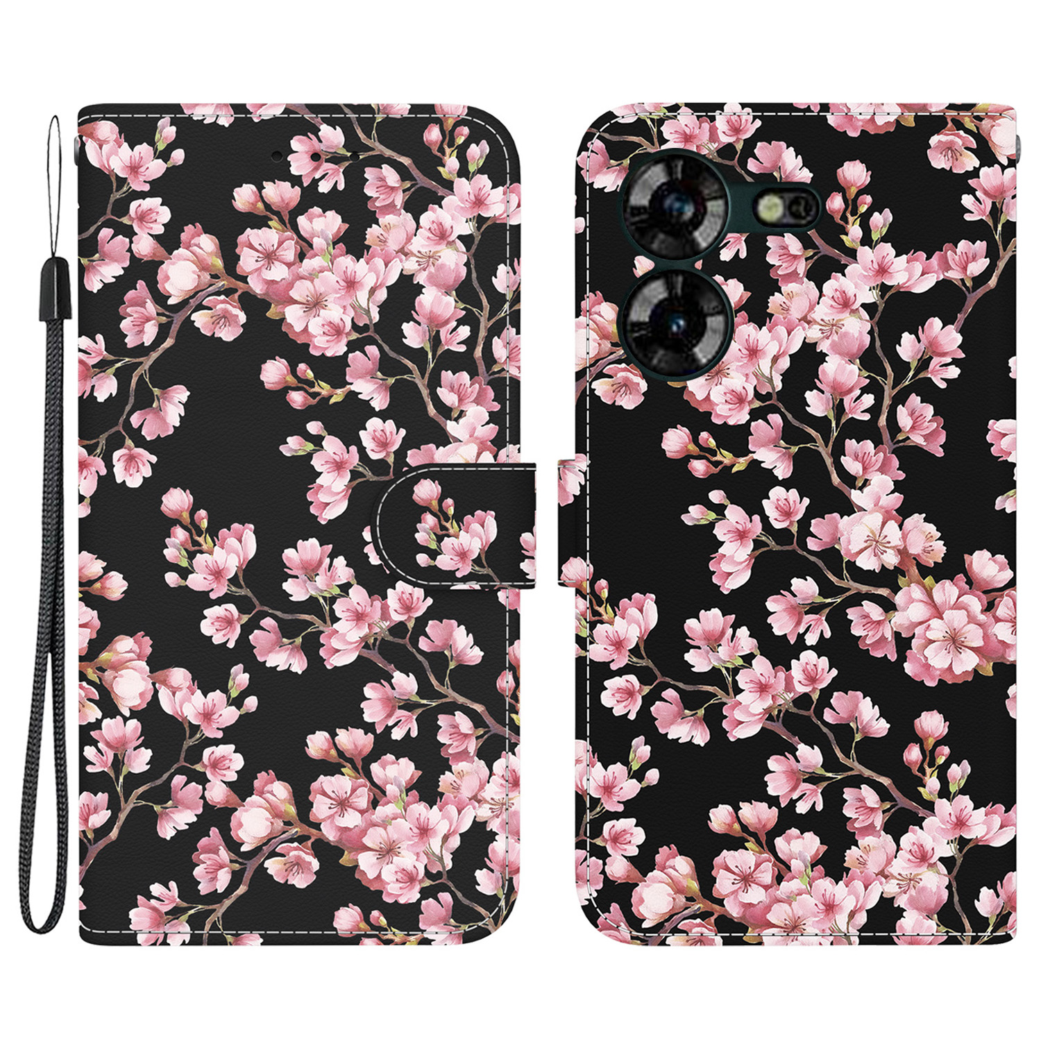 

Für Tecno Pova 5 4G -koffer -muster Druckphase Lederabdeckung - Pflaumenblüte, Tecno Pova 5 4G
