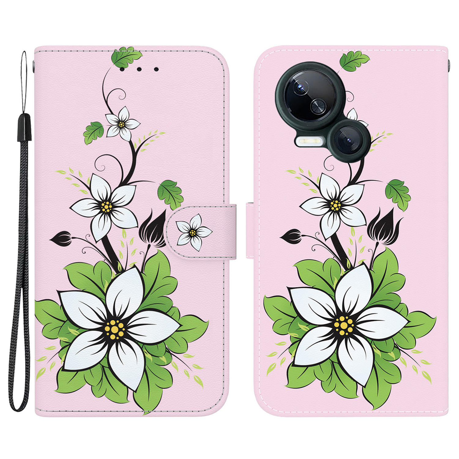 

Für Tecno Spark 10 5G Case Muster Druckbrieftasche Telefonabdeckung - Lilie, Tecno Spark 10 5G