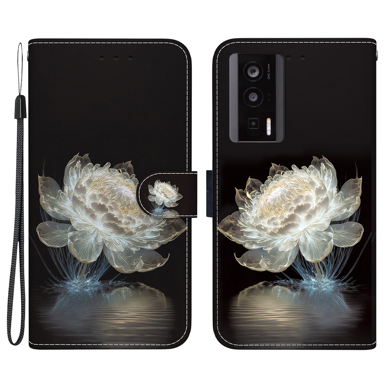 

Für Xiaomi Poco F5 Pro 5G / Redmi K60 5G / Redmi K60 Pro 5G Hülle Leder Telefonabdeckung - Kristall Pfingstrose, Xiaomi Poco F5 Pro 5G