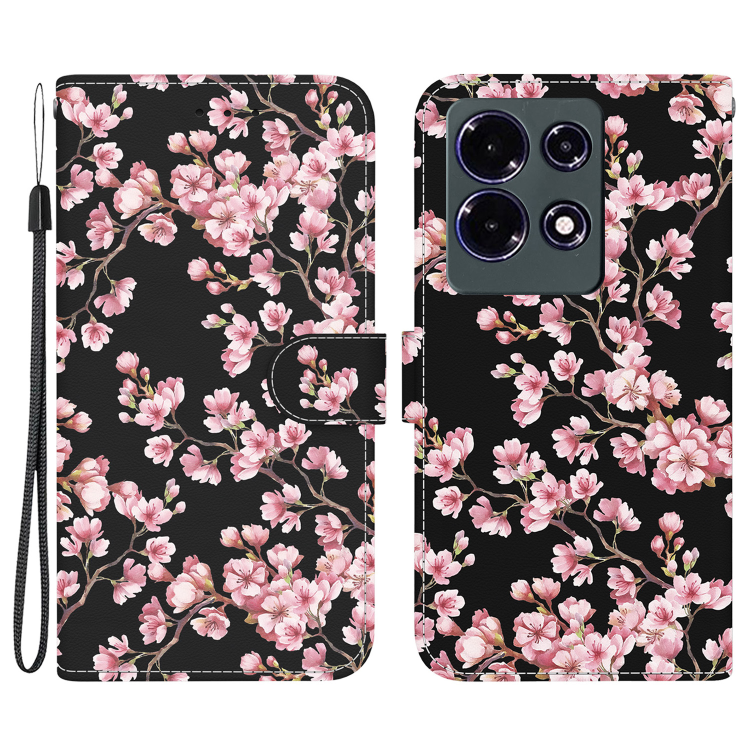 

Für Infinix Note 30 4G -koffer -muster -druckleder -lederabdeckung Mit Brieftasche - Pflaumenblüte, Infinix Note 30 4G