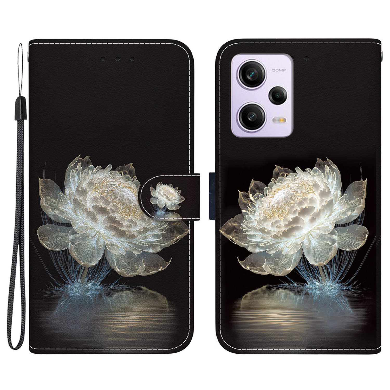 

Telefonabdeckung Für Xiaomi Redmi Note 12 Pro 5g / 12 Pro Speed ​​5g / Poco X5 Pro 5G -hülle Mit Brieftasche - Kristall Pfingstrose, Xiaomi Redmi Note 12 Pro 5G