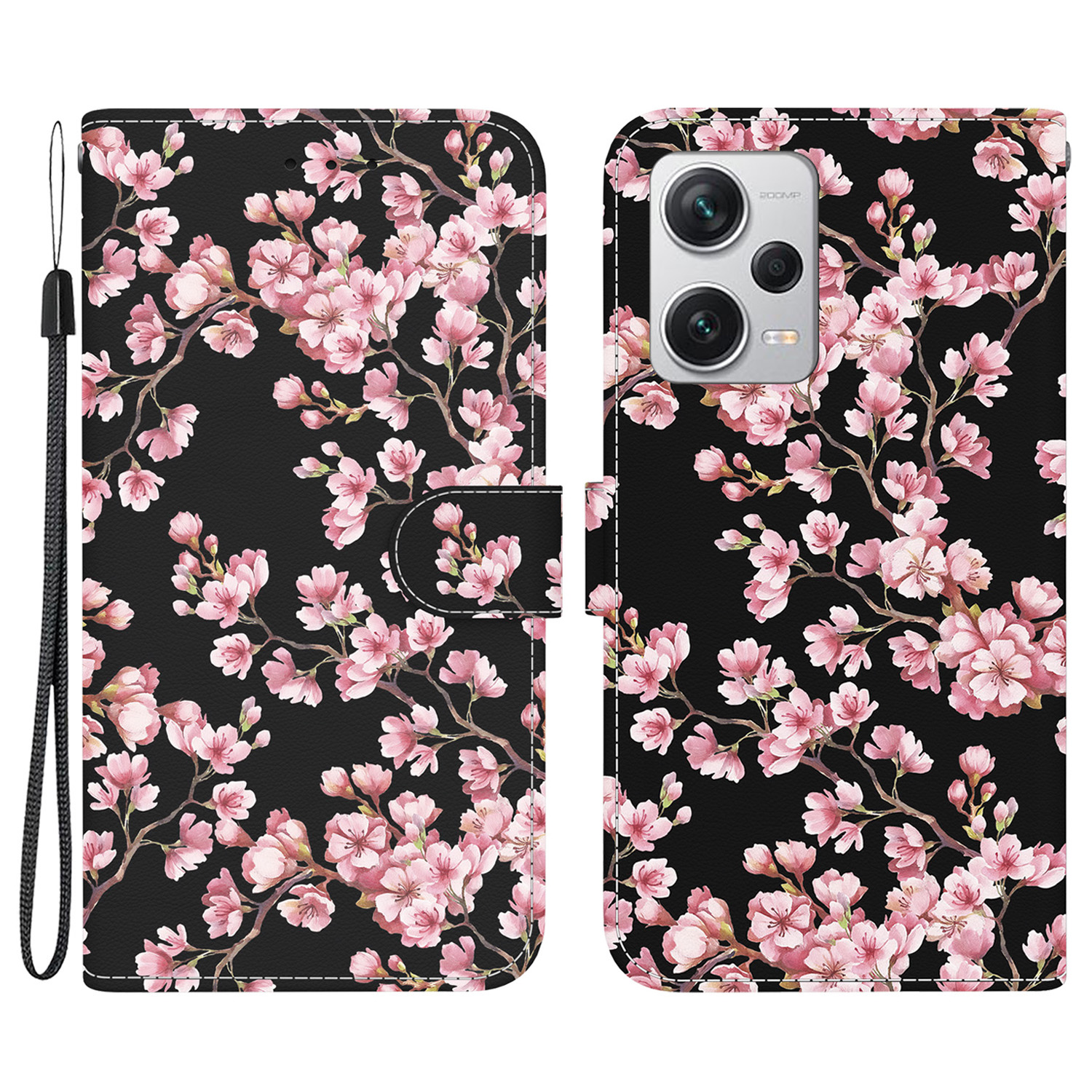

Für Xiaomi Redmi Anmerkung 12 Pro+ 5G Fallmuster Druckphone -brieftaschenabdeckung - Pflaumenblüte, Xiaomi Redmi Note 12 Pro+ 5G
