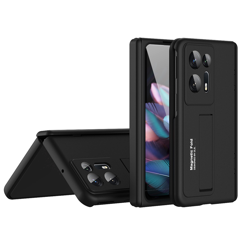 

Für Oppo Finden Sie N2 5G -hülle Schutzhart -pc -telefonabdeckung Mit Temperiertem Glasfilm / Linsenschutz - Schwarz, Oppo Find N2 5G