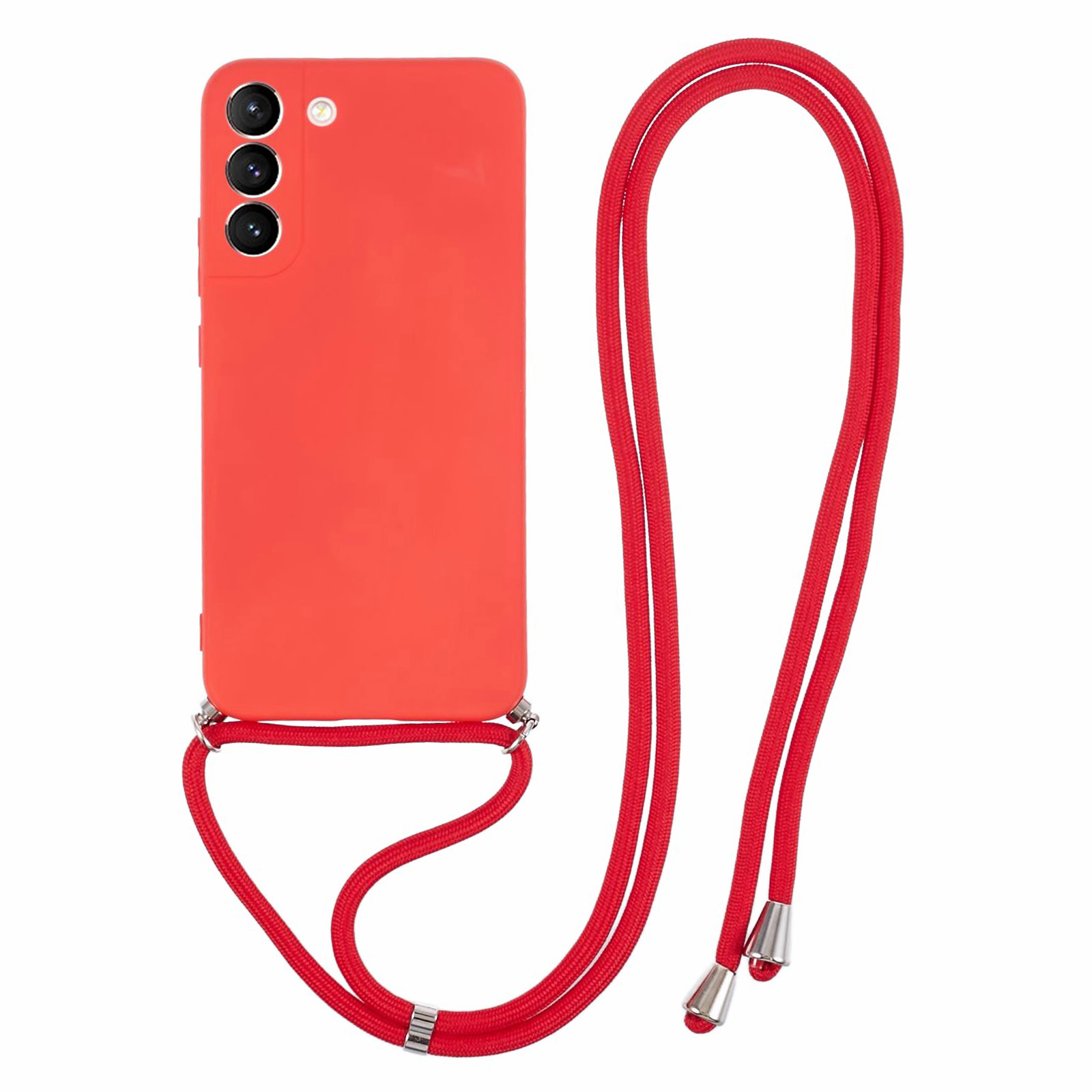 

Für Samsung Galaxy S21+ 5G Hülle TPU -mobiltelefonabdeckung Mit Langem Lanyard - Rot, Galaxy S21+ 5G