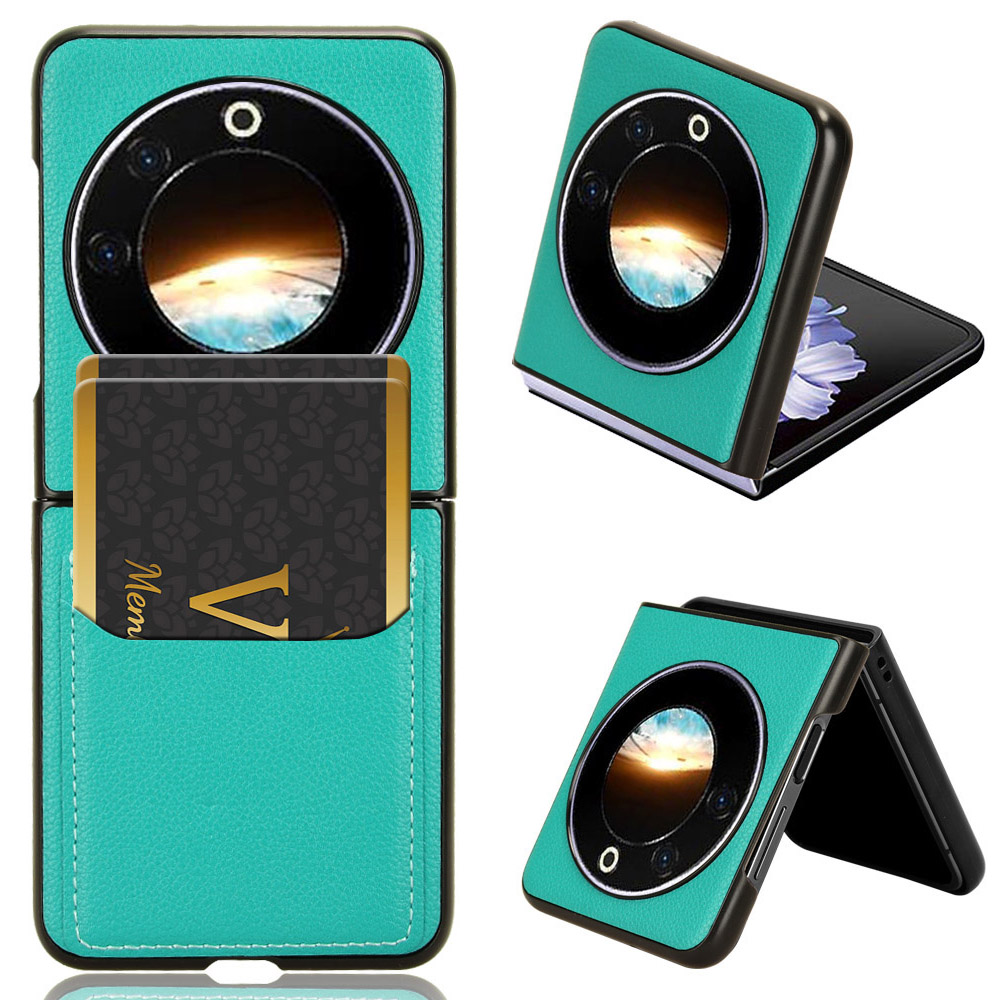 

Für Tecno Phantom V Flip Case PU Leder+pc -telefonabdeckung Mit Kartenhalter - Grün, Tecno Phantom V Flip
