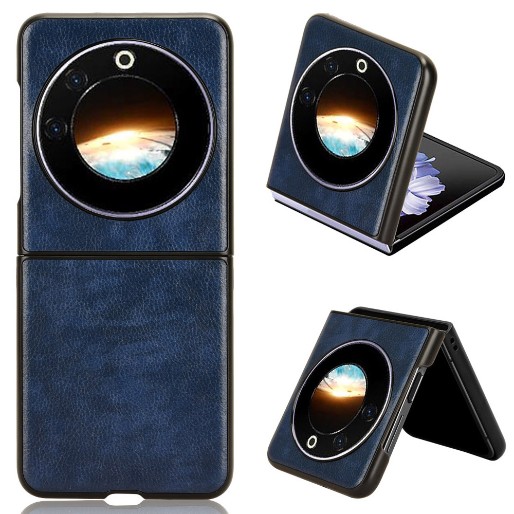 

Für Tecno Phantom V Flip Case Anti-Scratch PU Leder+pc Litchi Textur Telefonabdeckung - Blau, Tecno Phantom V Flip