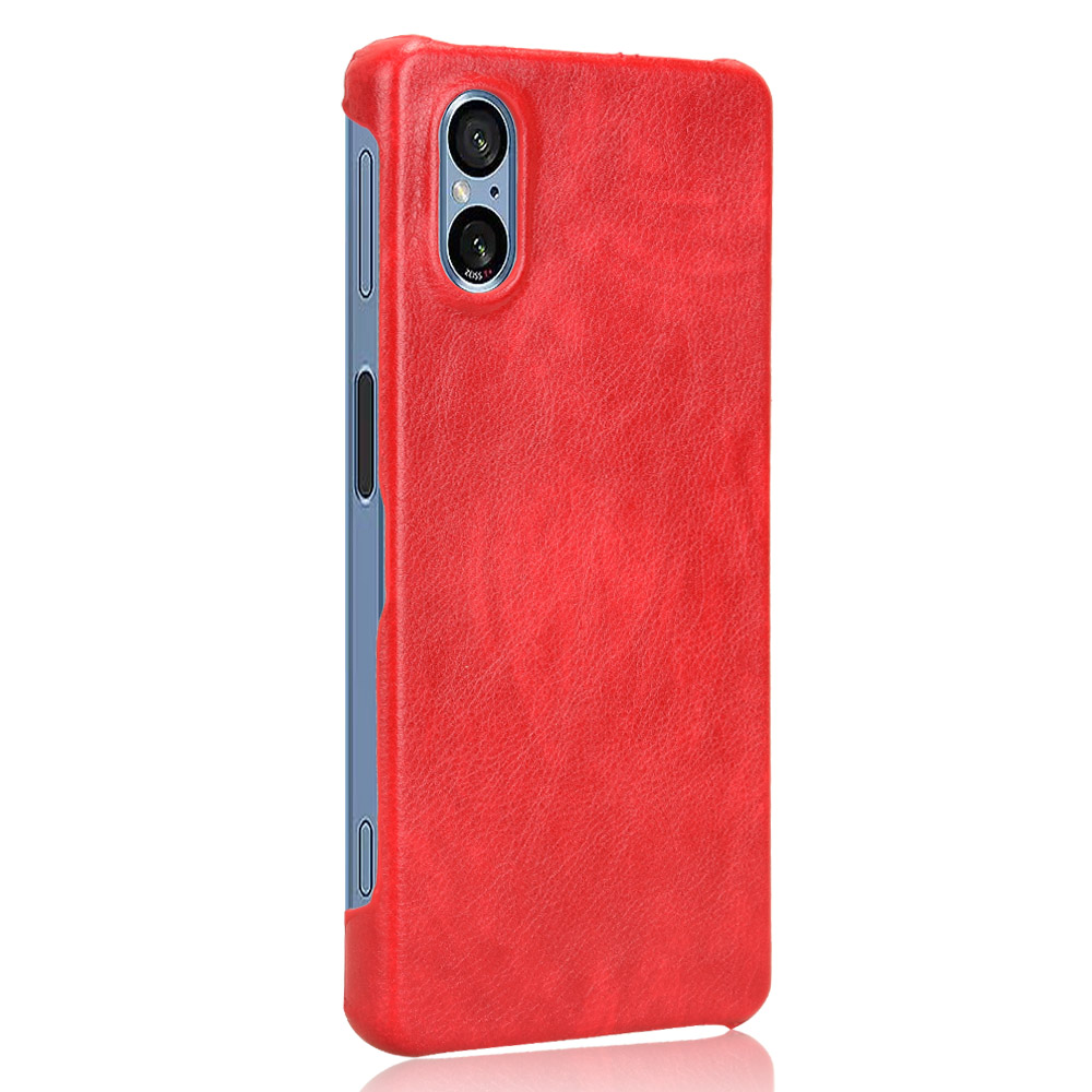 

Für Sony Xperia 5 V Case Litchi Textur Leder+pc -schutzhelfer - Rot, Xperia 5 V