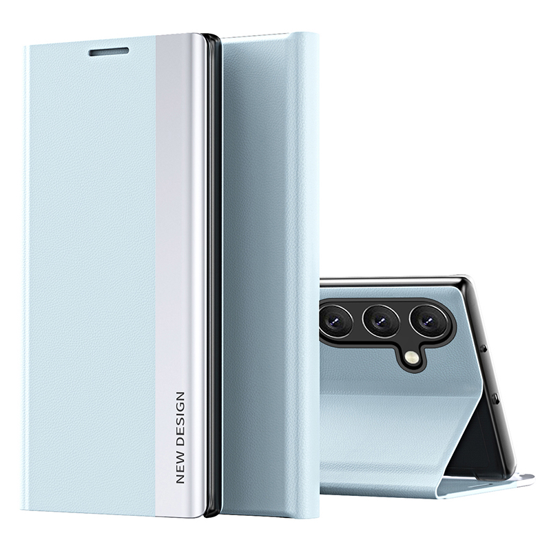 

Für Samsung Galaxy A15 4G Hülle PU -lederständer Elektroplierendes Telefonabdeckung - Baby Blau, Galaxy A15 4G
