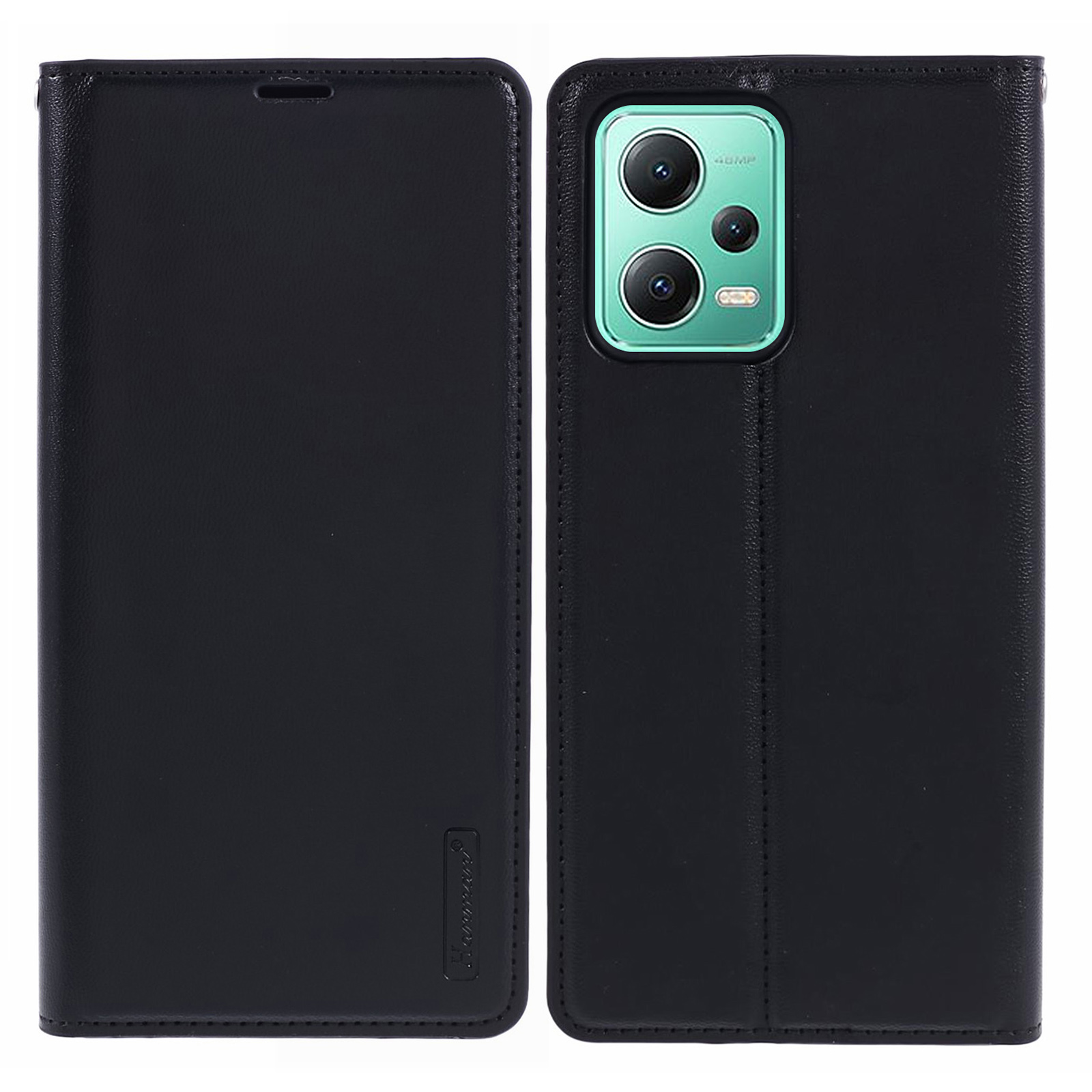 

Hanman Minuo -serie Für Xiaomi Redmi Anmerkung 12 5G (China) /(indien) /(global) / Poco X5 5G Koffer Wallet Phone Lederabdeckung - Schwarz, Xiaomi Redmi Note 12 5G (China)