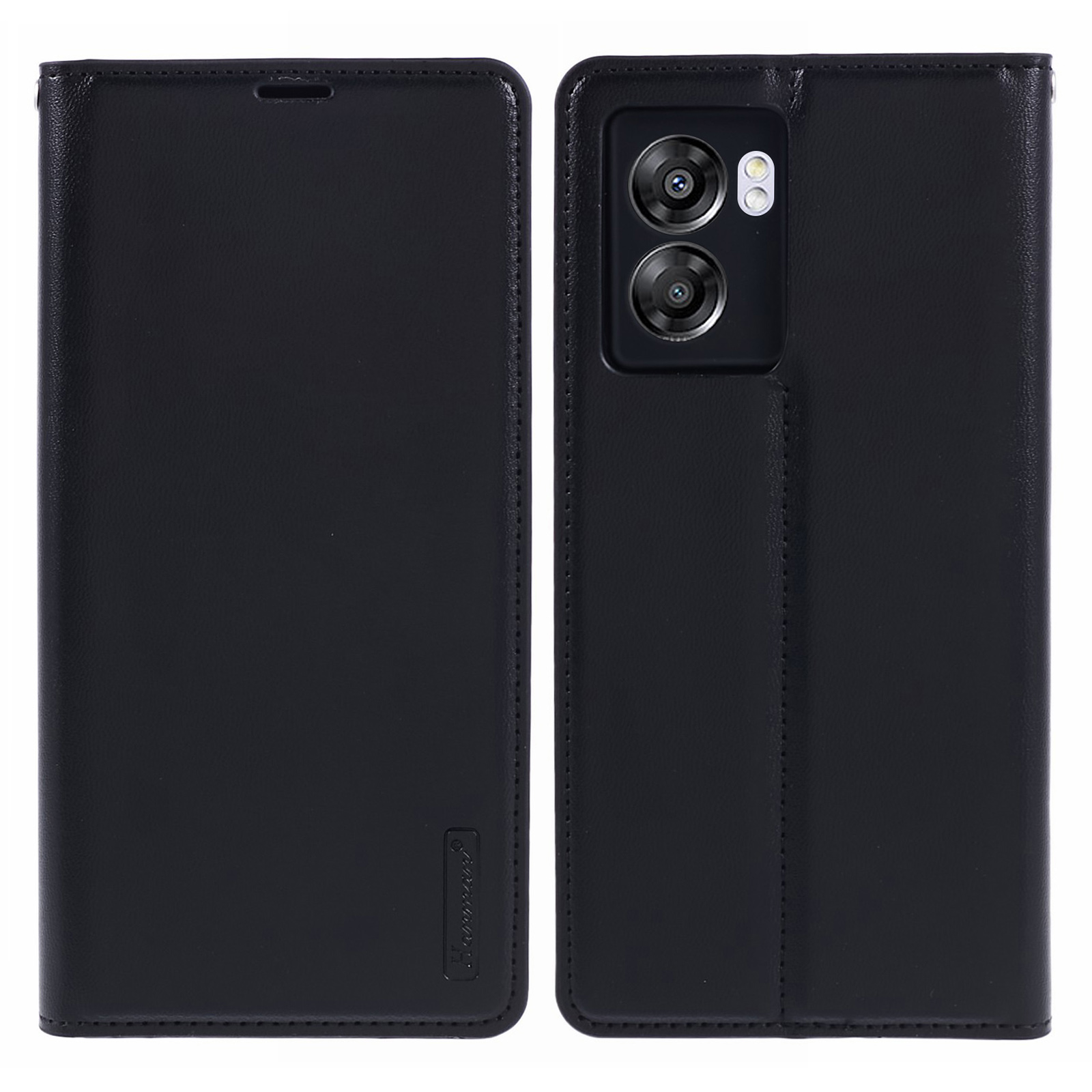 

Hanman Minuo -serie Für Xiaomi Redmi 12 4G / 5g / Redmi Note 12r 5g / Poco M6 Pro 5G Case Wallet Telefonständer Cover - Schwarz, Xiaomi Redmi 12 4G