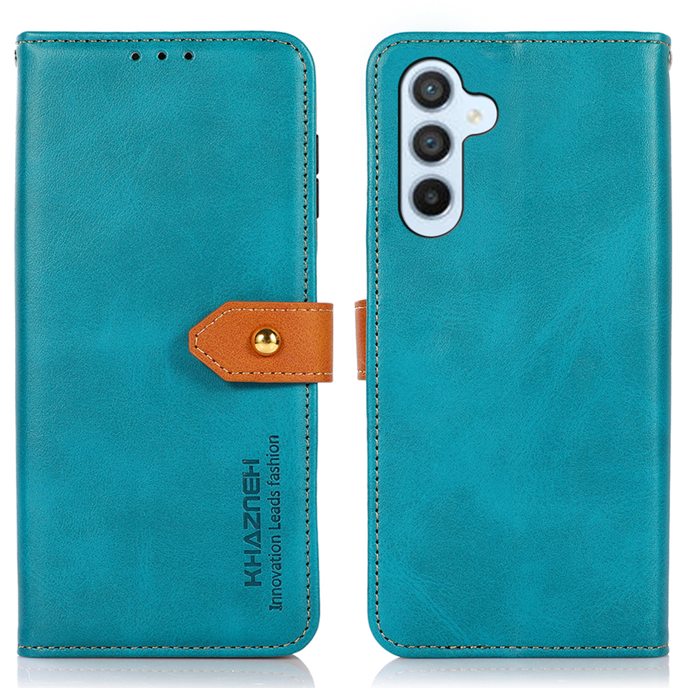 

Khazneh Für Samsung Galaxy S24+ Hülle Slim Wallet Telefonabdeckung Kuhlattentextur PU Lederständer Shell - Blau, Galaxy S24+