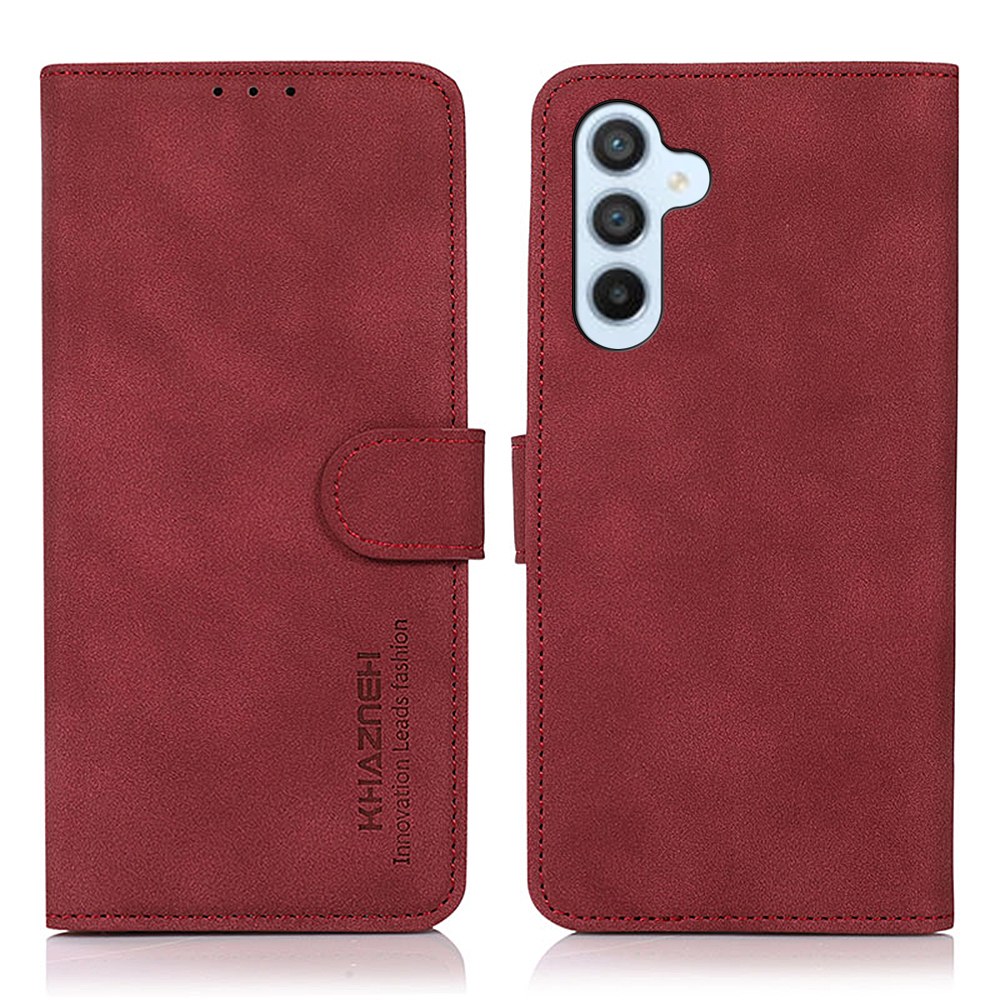 

Khazneh Für Samsung Galaxy S24 Hülle Anti-kratzer PU Lederabdeckung Brieftasche Drop-proof-telefonschale - Rot, Galaxy S24