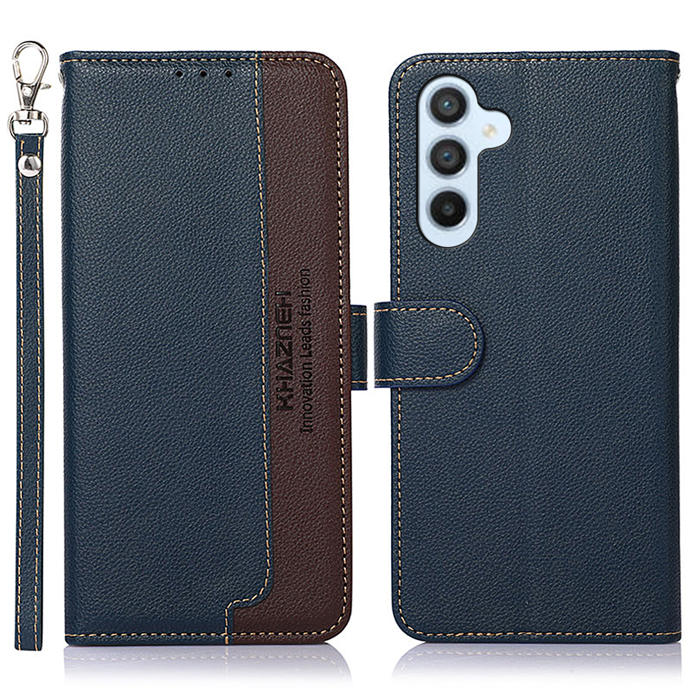 

Khazneh Für Samsung Galaxy S24+ Hülle PU Leder Shell RFID Blocking Wallet Mobiltelefonabdeckung - Blau, Galaxy S24+