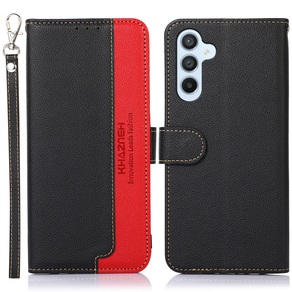 

Khazneh -handyabdeckung Für Samsung Galaxy S24 Hülle Brieftasche Lederschale (RFID -blockierungsfunktion) - Schwarz, Galaxy S24