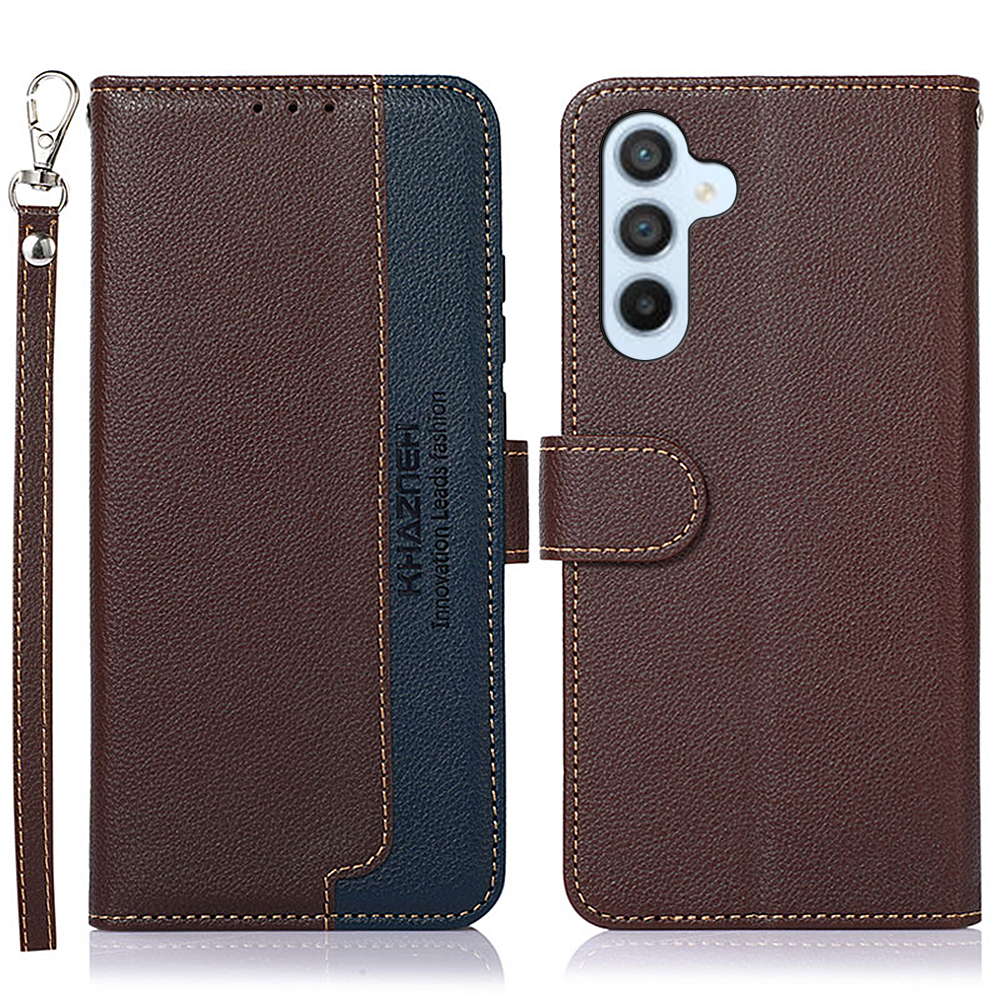 

Khazneh -handyabdeckung Für Samsung Galaxy S24 Hülle Brieftasche Lederschale (RFID -blockierungsfunktion) - Braun, Galaxy S24