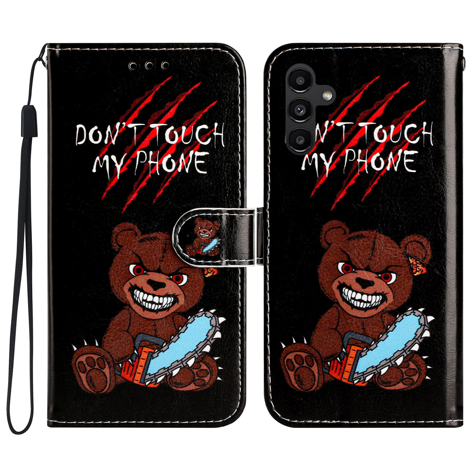 

Für Samsung Galaxy A15 4G -koffer -muster -druckbrieftasche Flip -telefonabdeckung - Berühre Mein Handy Nicht, Galaxy A15 4G