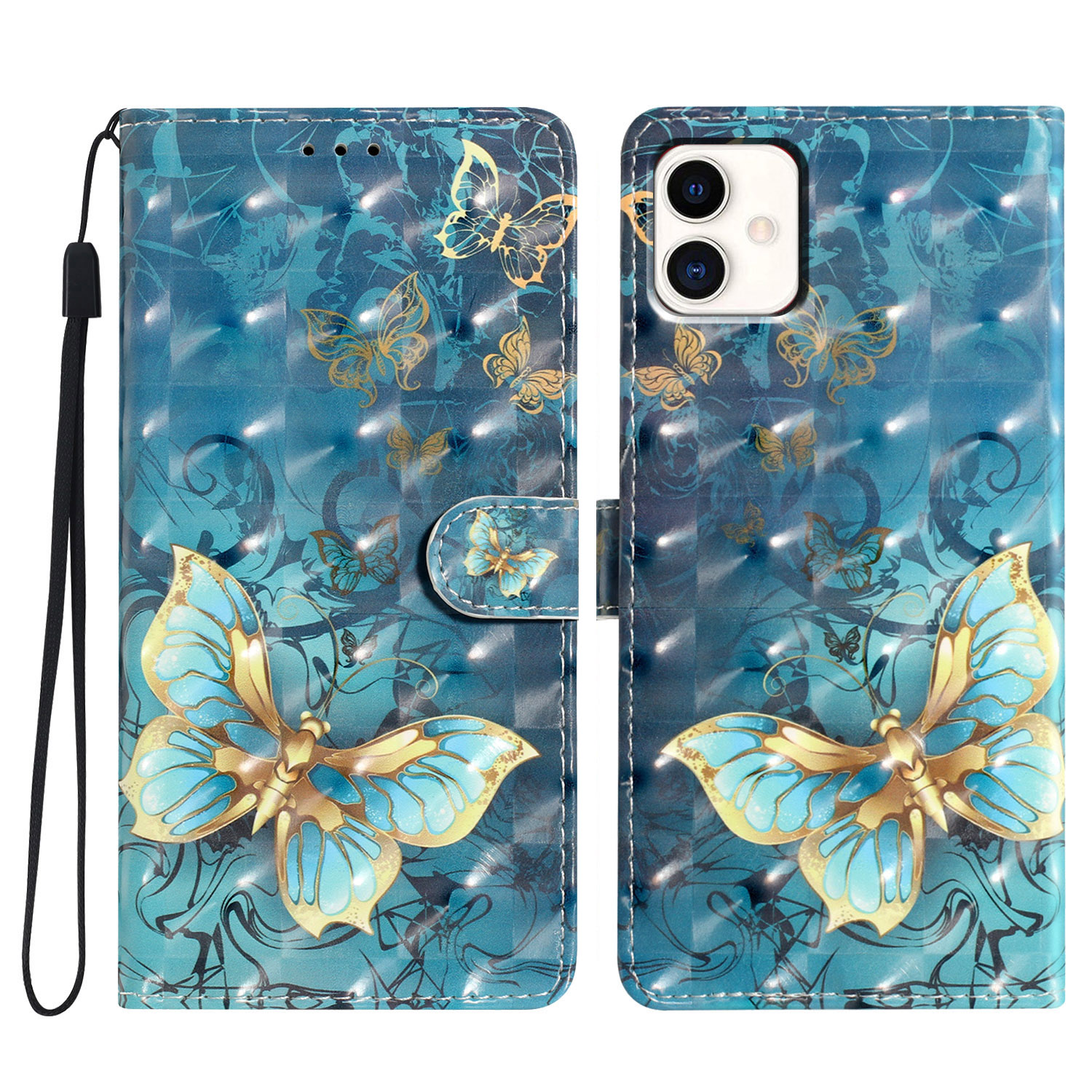 

Für Samsung Galaxy A04 4G (164,4 x 76,3 x 9,1 Mm) Fall 3D -muster -leder -telefonabdeckung - Schmetterling, Galaxy A04 4G (164.4 x 76.3 x 9.1 mm)
