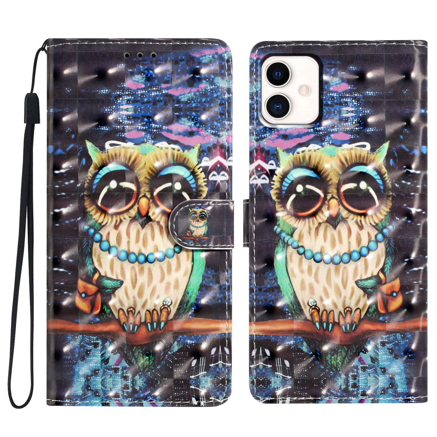 

Für Samsung Galaxy A04 4G (164,4 x 76,3 x 9,1 Mm) Fall 3D -muster -leder -telefonabdeckung - Eule, Galaxy A04 4G (164.4 x 76.3 x 9.1 mm)