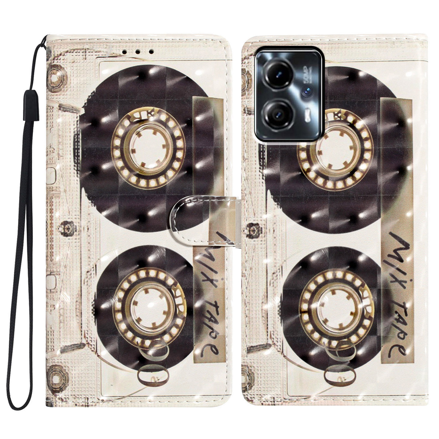 

Für Motorola Moto G13 4G / G23 4G Hülle 3D -muster Telefonabdeckung Mit Brieftaschenstand - Band, Motorola Moto G13 4G