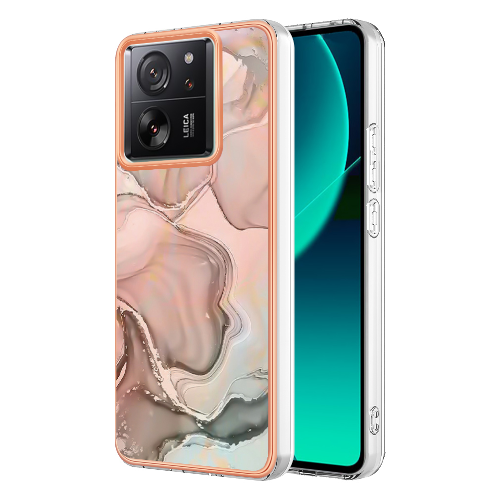 

YB IMD Series-16 Style-E Für Xiaomi 13t / 13T Pro TPU -hülle 2.0mm IMD Marmormuster Telefonabdeckung - Rosa, Xiaomi Redmi K60 Ultra