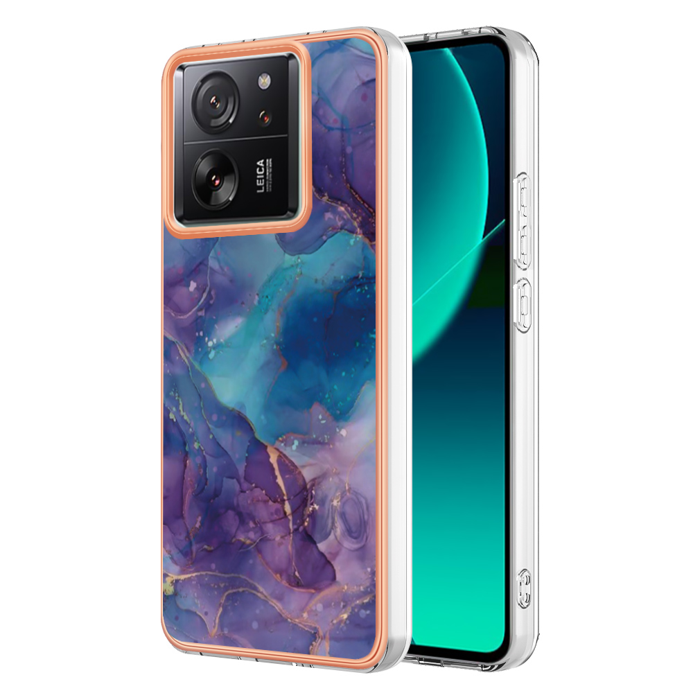 

YB IMD Series-16 Style-E Für Xiaomi 13t / 13T Pro TPU -hülle 2.0mm IMD Marmormuster Telefonabdeckung - Lila, Xiaomi Redmi K60 Ultra
