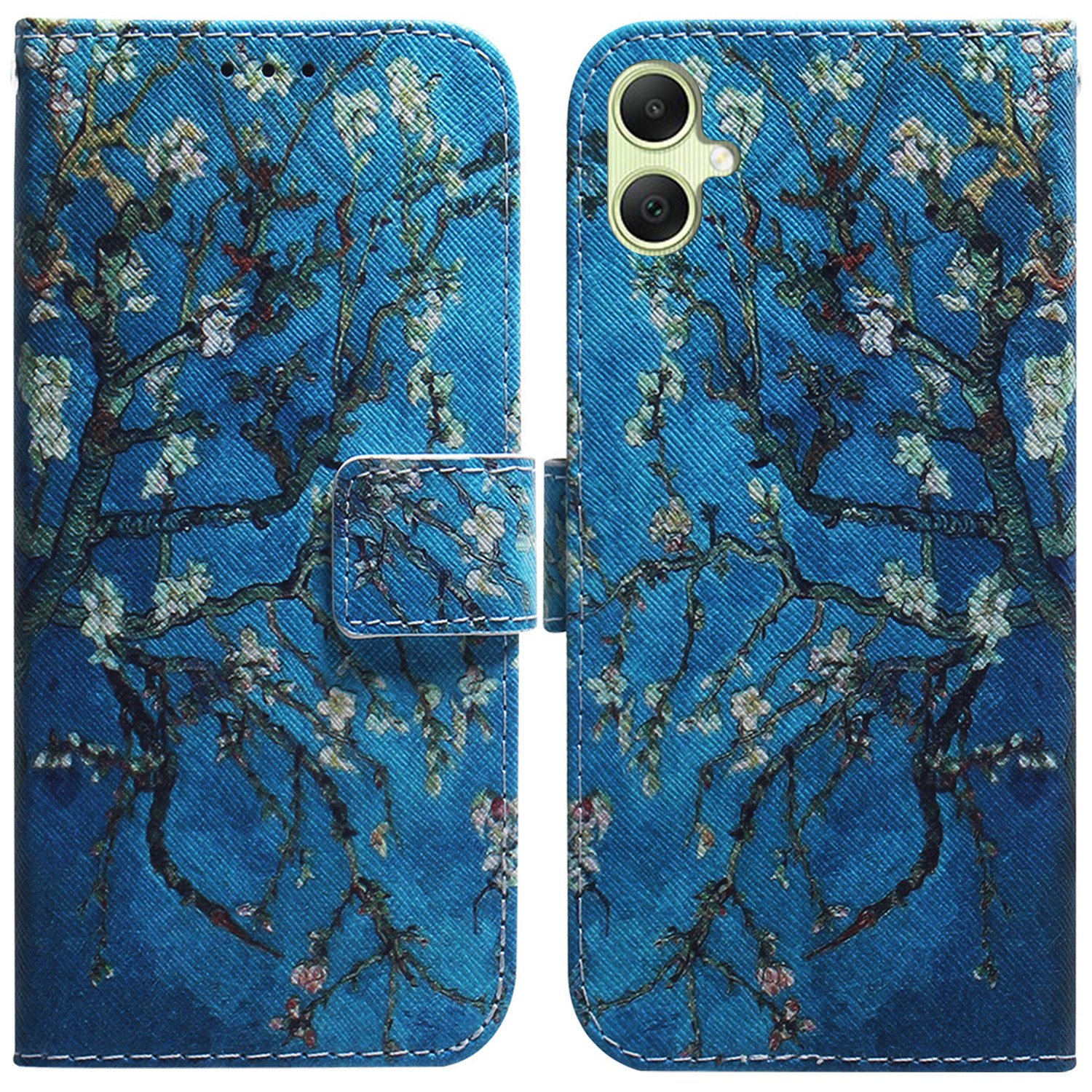 

Für Samsung Galaxy A05 4G Hülle PU Leder Brieftaschenmuster -druck Telefonabdeckung - Aprikosenblumen, Samsung Galaxy A05 4G