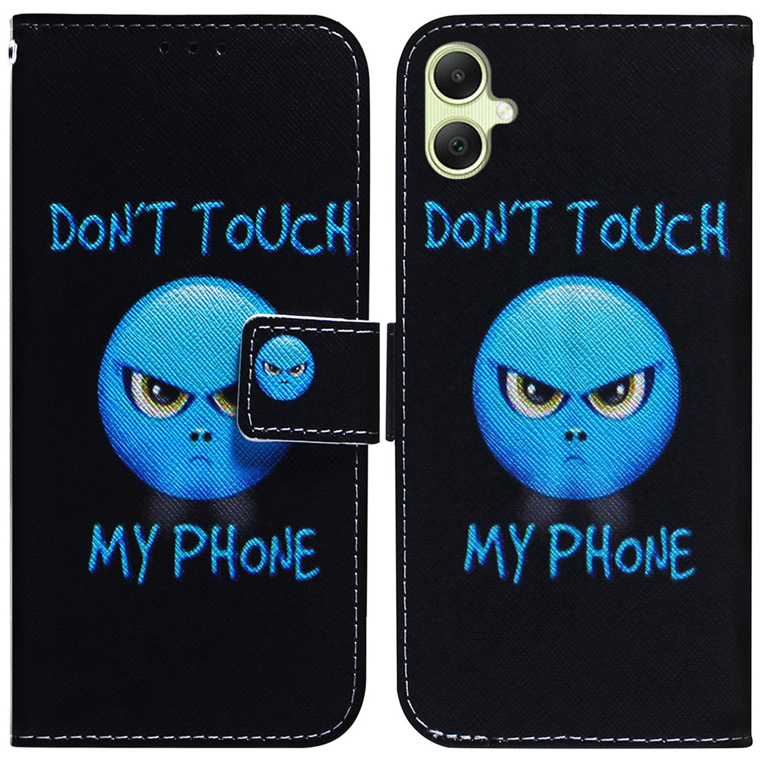 

Für Samsung Galaxy A05 4G Hülle PU Leder Brieftaschenmuster -druck Telefonabdeckung - Berühre Mein Handy Nicht, Samsung Galaxy A05 4G