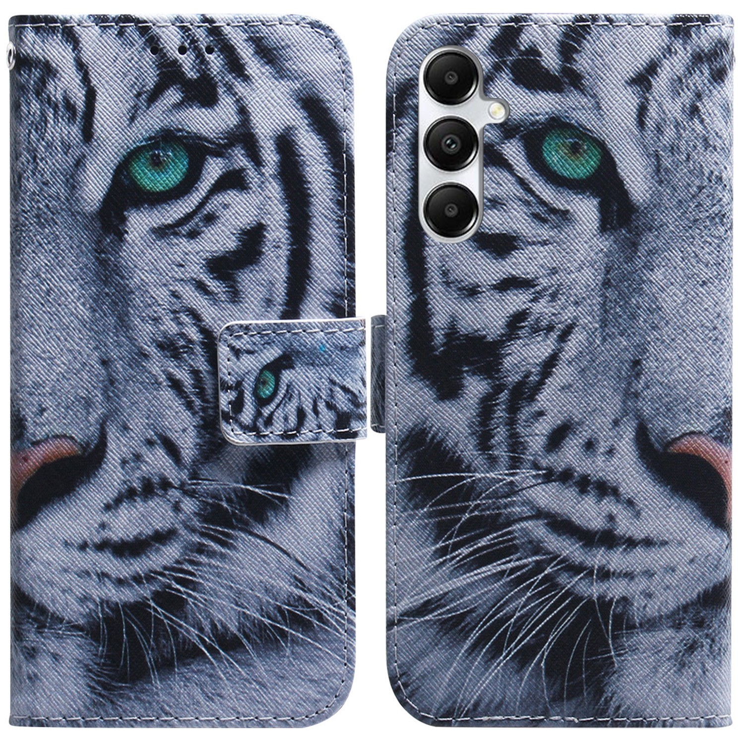 

Für Samsung Galaxy A05s 4G -koffer -muster -druck -pu -lederständer Telefonabdeckung - Tigerkopf, Samsung Galaxy A05s 4G