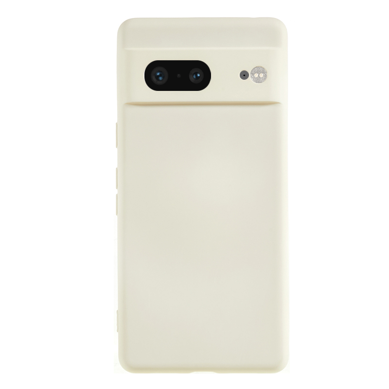 

Für Google Pixel 8 Hülle Faserfaserfutter Gummiziert TPU Anti-scratch-telefonabdeckung Zurück - Weiß, Google Pixel 8