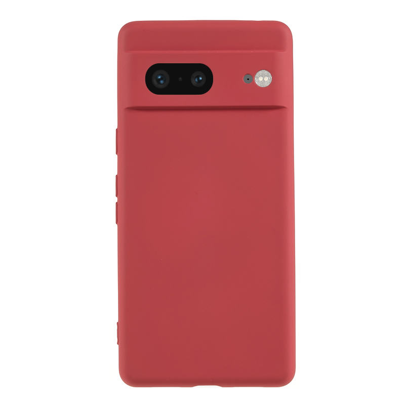 

Für Google Pixel 8 Hülle Faserfaserfutter Gummiziert TPU Anti-scratch-telefonabdeckung Zurück - Hawthornrot, Google Pixel 8