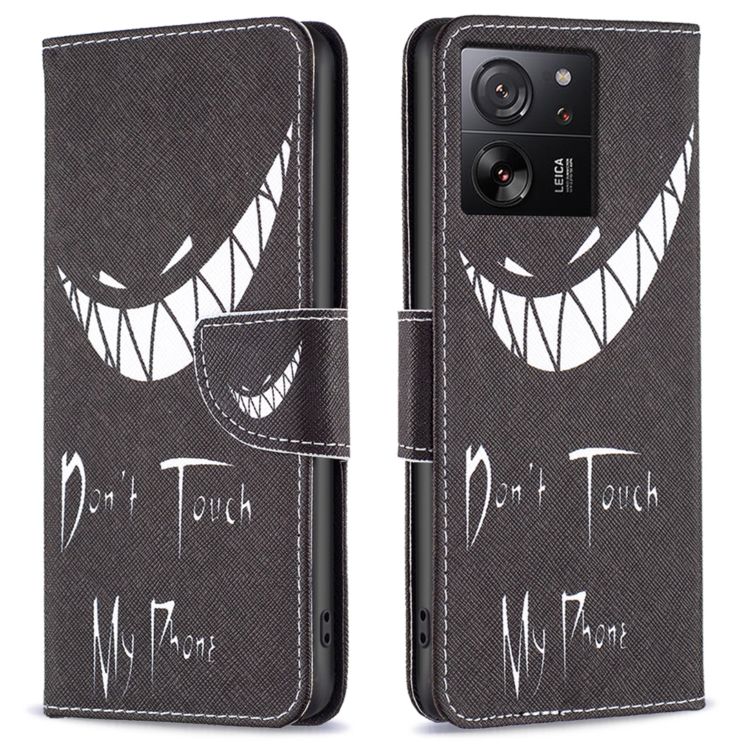 

Für Xiaomi 13t / 13t Pro / Redmi K60 Ultra Case PU Leder Muster Flip Wallet Telefonabdeckung - Berühre Mein Handy Nicht, Xiaomi Redmi K60 Ultra