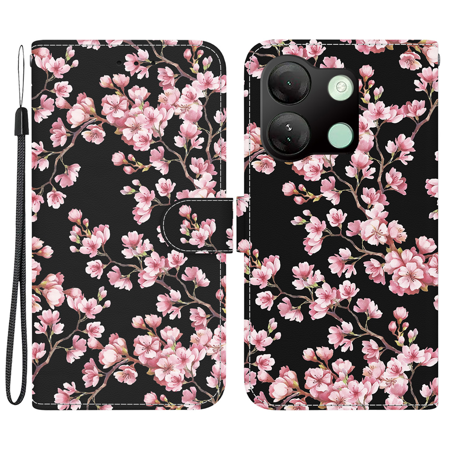 

Für Infinix Smart 7 HD 4G Hülle PU Leder 3D Muster Flip Phone Deckung - Pflaumenblüte, Infinix Smart 7 HD 4G