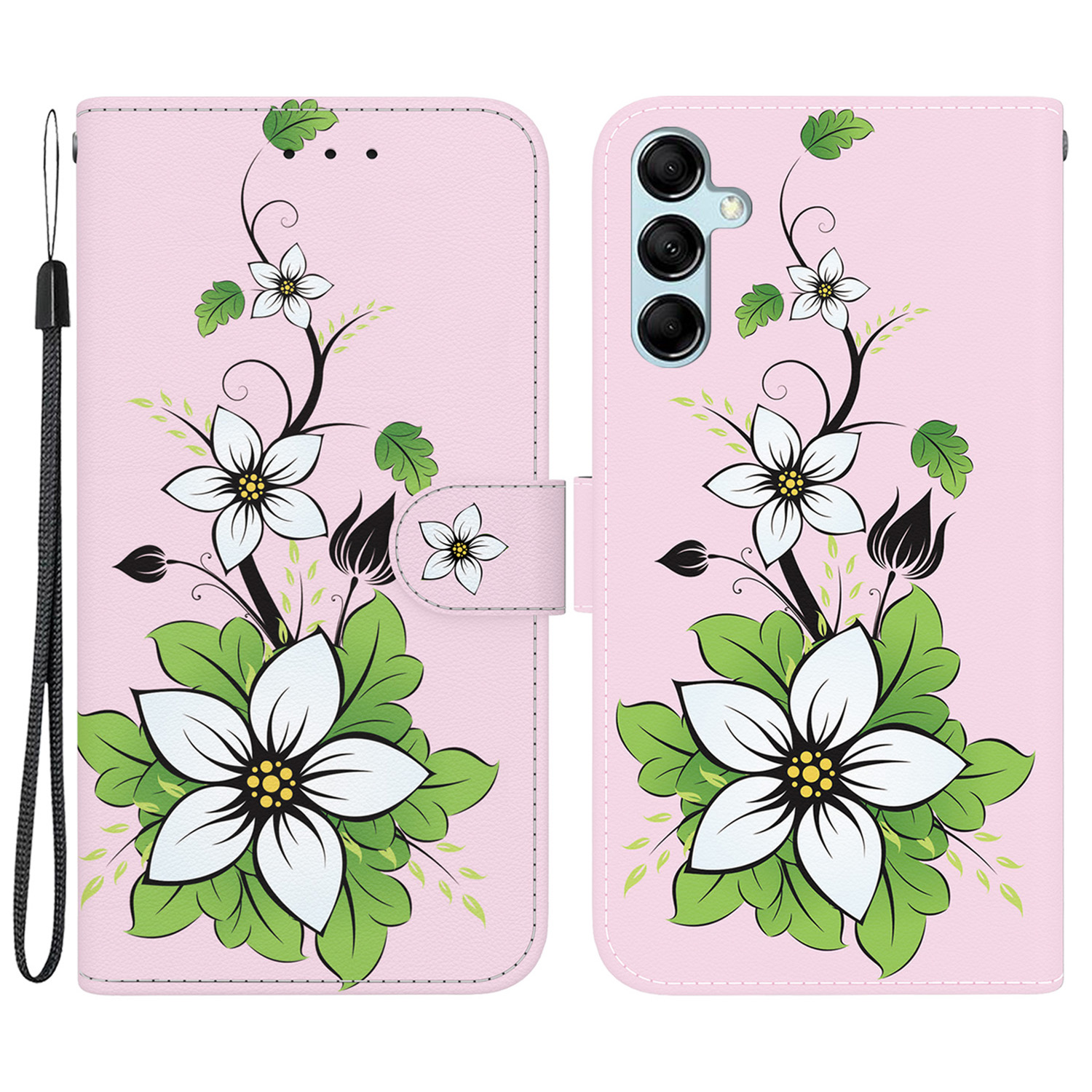 

Für Samsung Galaxy A15 4G Hülle 3D Muster PU Leder Flip Schocksicherer Abdeckung - Lilie, Galaxy A15 4G
