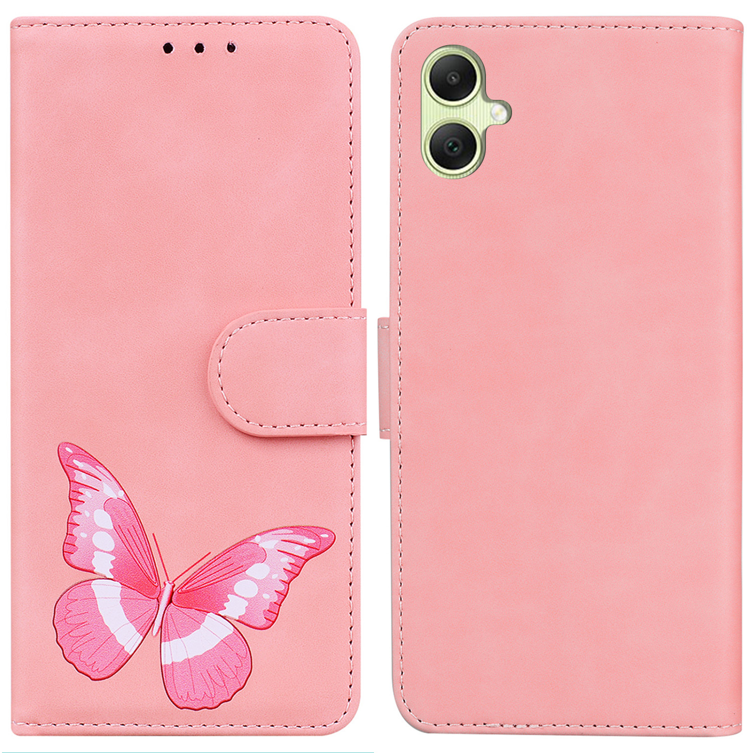 

Für Samsung Galaxy A05 4G Case Butterfly Printing Flip Folio Leder -telefonabdeckung - Rosa, Samsung Galaxy A05 4G