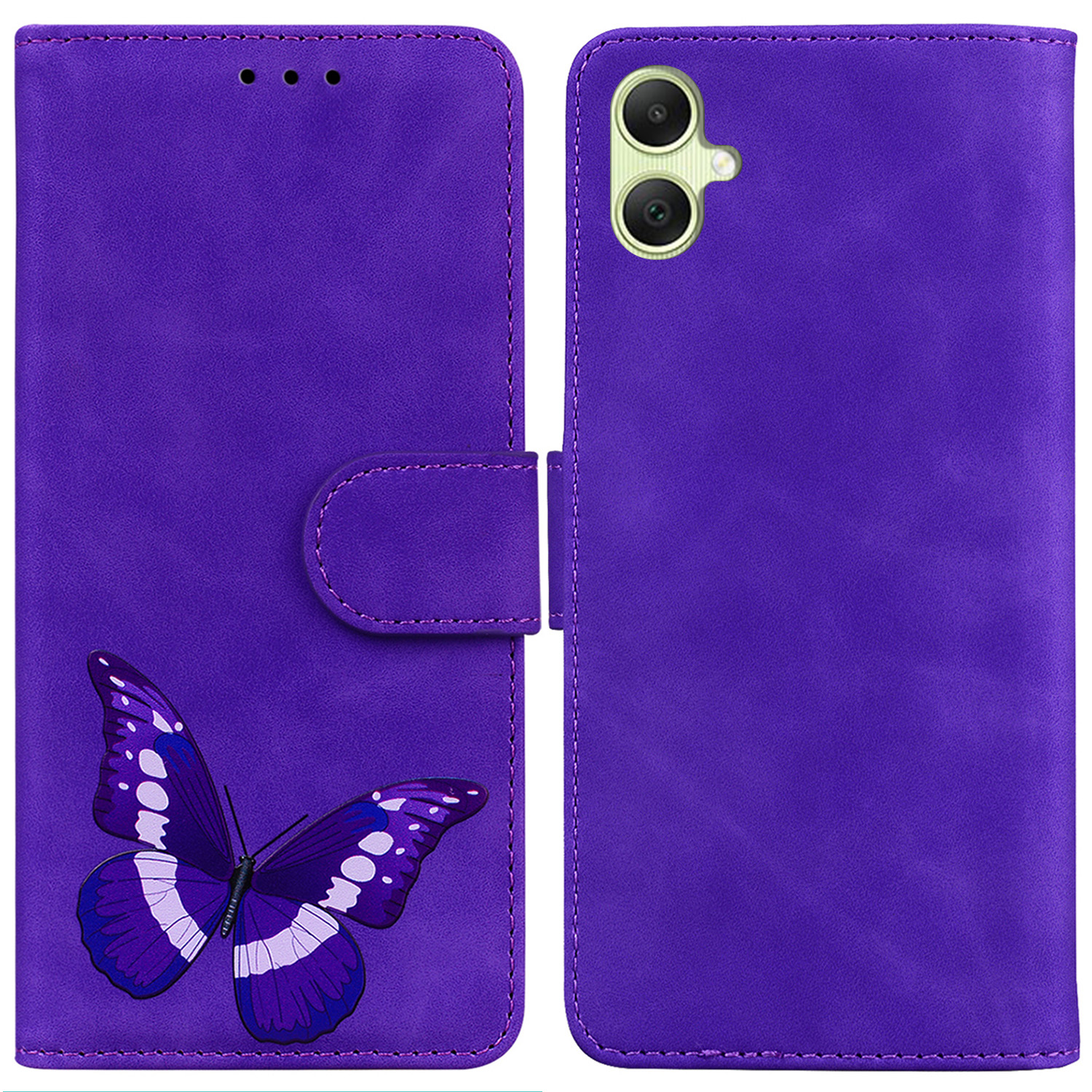 

Für Samsung Galaxy A05 4G Case Butterfly Printing Flip Folio Leder -telefonabdeckung - Lila, Samsung Galaxy A05 4G