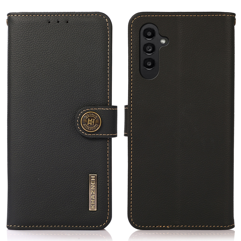 

Khazneh Für Samsung Galaxy S24 Cover RFID Blockierende Anti-schock-kuh-leder-telefonhülle Blockieren - Schwarz, Galaxy S24