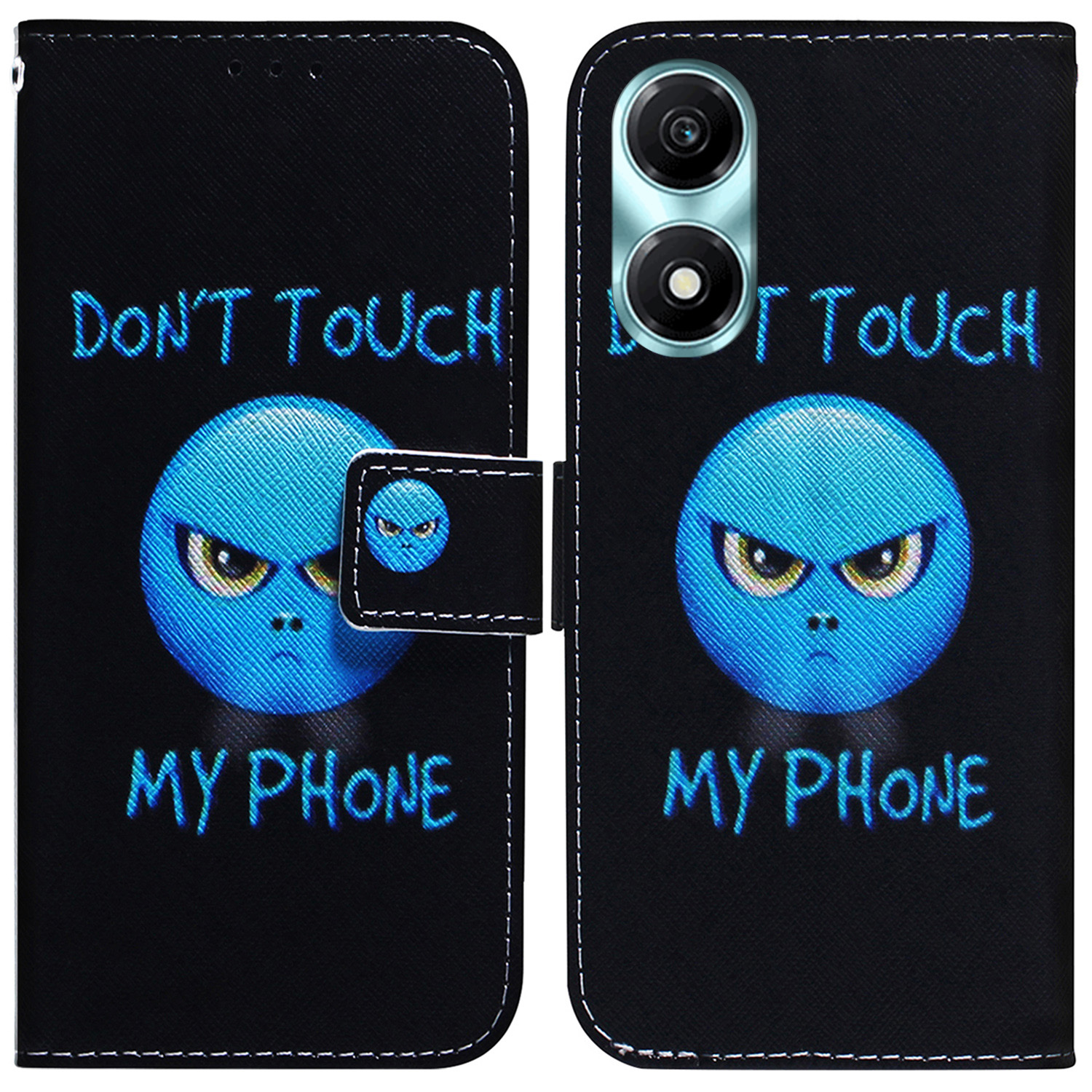 

Für Honour X5 Plus / Spielen Sie 40c 5G Hülle PU Ledermuster Druckschockdelefonabdeckung - Berühre Mein Handy Nicht, Honor X5 Plus
