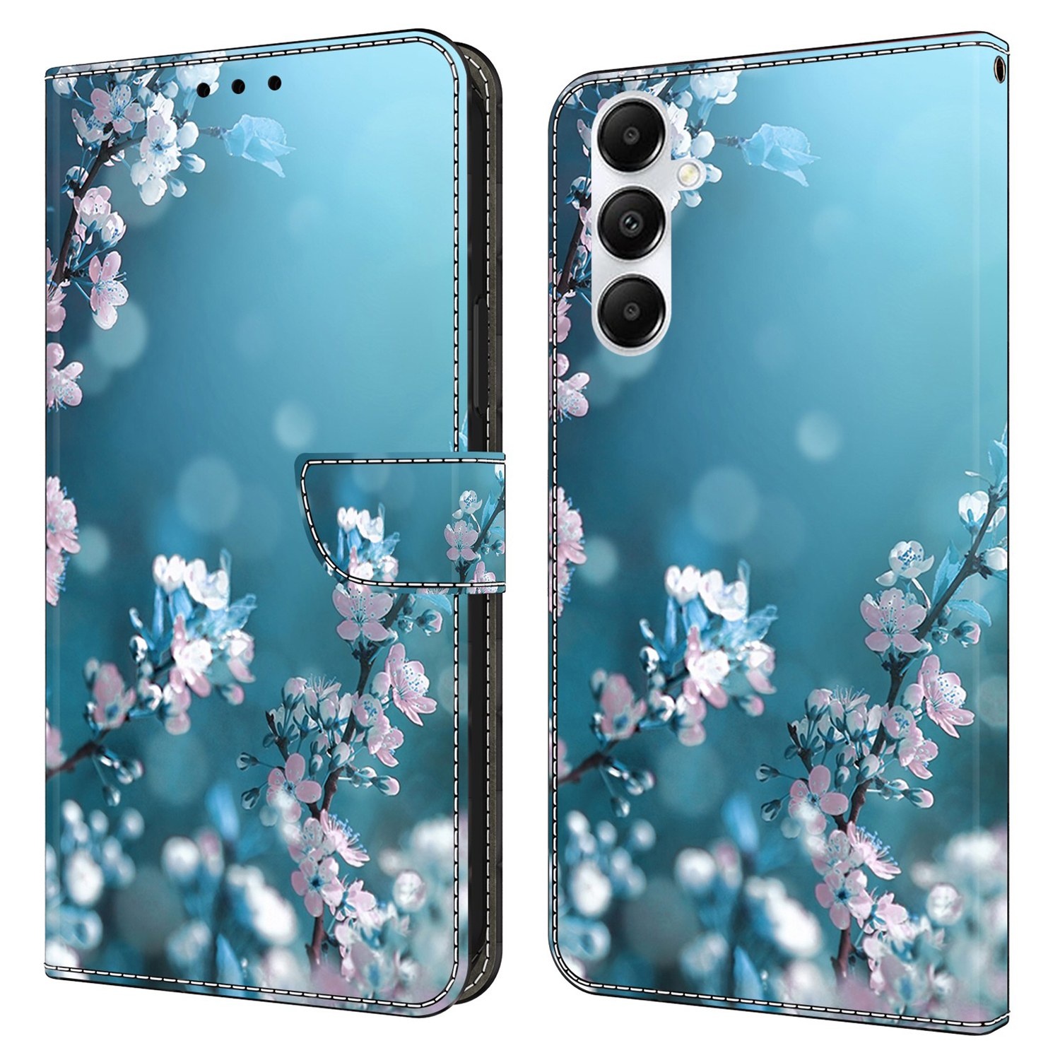 

Für Samsung Galaxy A05s 4G Hülle 3D Muster PU Lederständer Flip Telefonabdeckung - Pflaumenblüten, Samsung Galaxy A05s 4G
