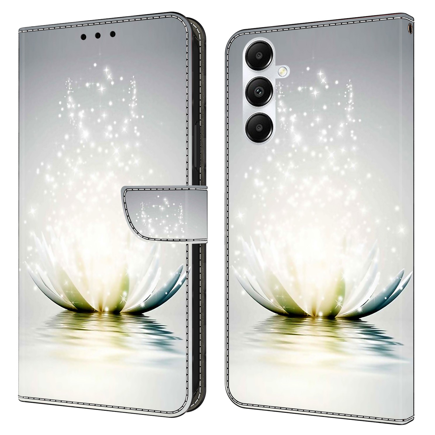 

Für Samsung Galaxy A05s 4G Hülle 3D Muster PU Lederständer Flip Telefonabdeckung - Lotus, Samsung Galaxy A05s 4G
