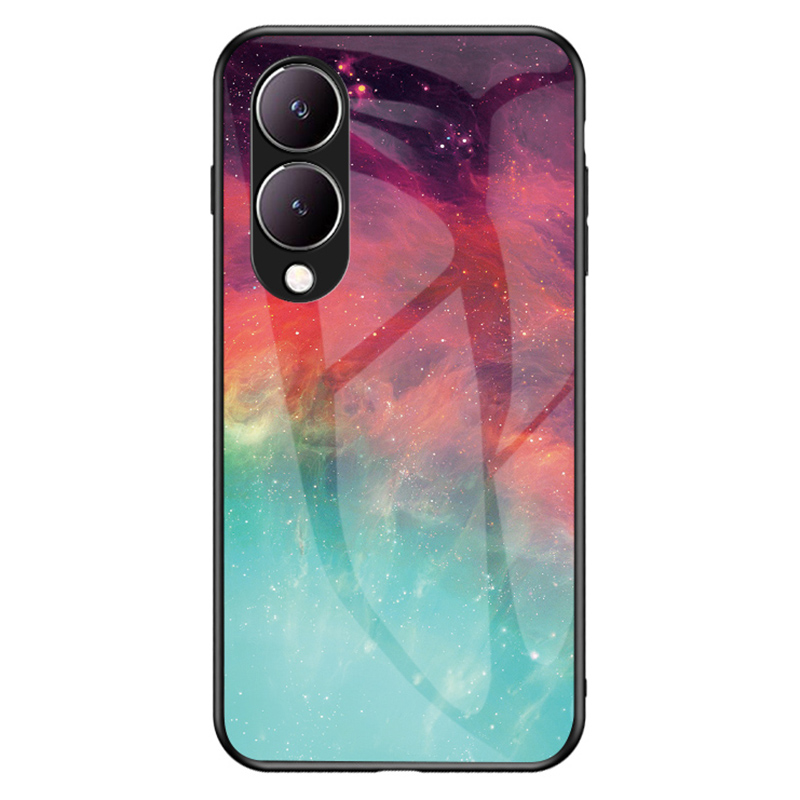 

Für Vivo Y17s 4G Deckung Anti-fall-temperaturglas+pc+tpu Starry Sky Muster Phone Hülle - Farbe Starry Sky, vivo Y17s 4G