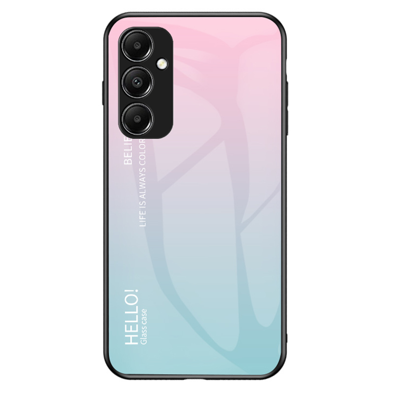 

Für Samsung Galaxy A05s 4G Hülle Temperiertes Glas+pc+tpu-gradienten Anti-fall-fall-telefonabdeckung - Gradientenrosa Blau, Samsung Galaxy A05s 4G