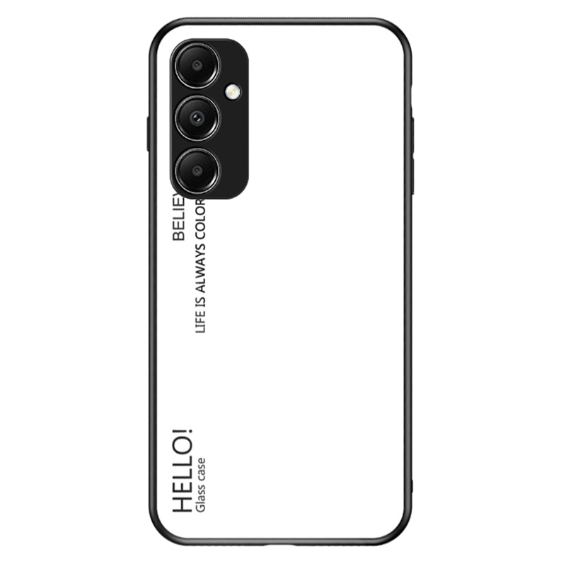 

Für Samsung Galaxy A05s 4G Hülle Temperiertes Glas+pc+tpu-gradienten Anti-fall-fall-telefonabdeckung - Weiß, Samsung Galaxy A05s 4G