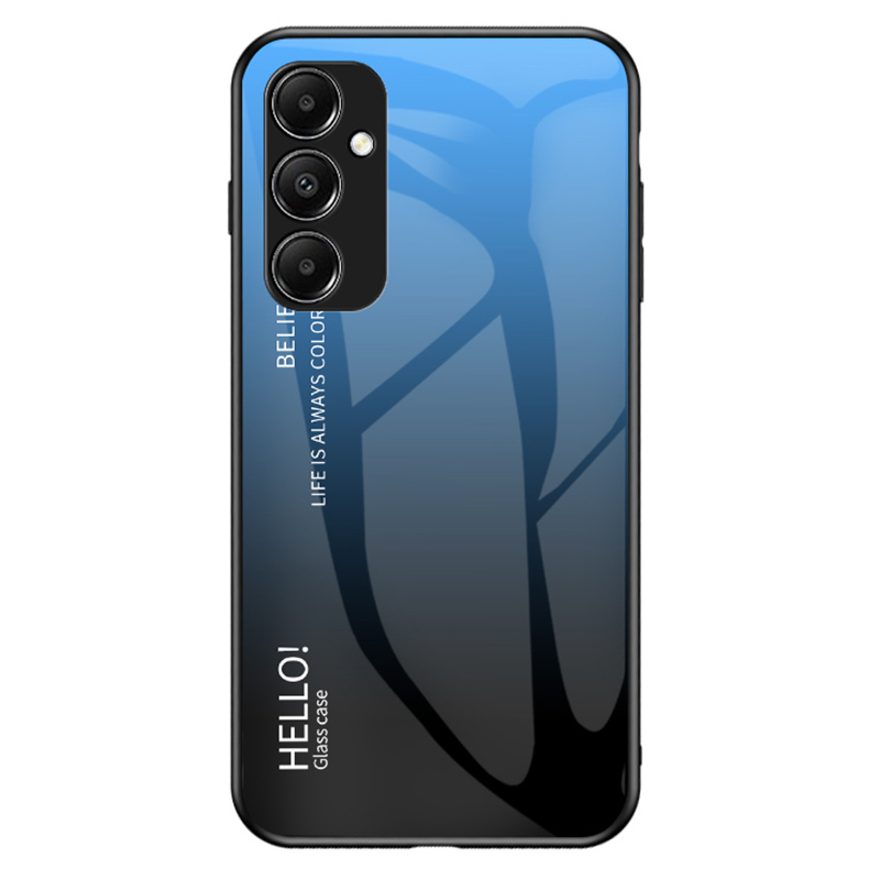 

Für Samsung Galaxy A05s 4G Hülle Temperiertes Glas+pc+tpu-gradienten Anti-fall-fall-telefonabdeckung - Gradientenblau Schwarz, Samsung Galaxy A05s 4G