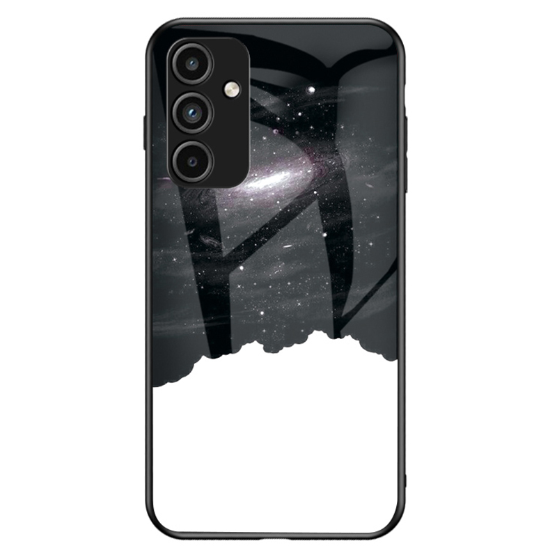 

Für Samsung Galaxy A15 4G Abdeckung Starry Sky Muster Temperiertes Glas+pc+tpu -telefongehäuse - Kosmischer Sternenhimmel, Galaxy A15 4G