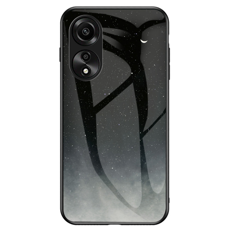 

Für Oppo A78 4G Case Starry Sky Muster Temperiertes Glas+pc+tpu Anti-collision-telefonabdeckung - Sternenmond, Oppo A78 4G