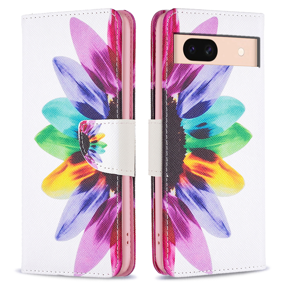 

Für Google Pixel 8a -koffer -muster -druckbrieftaschen -leder -telefonabdeckung - Sonnenblume, Google Pixel 8a