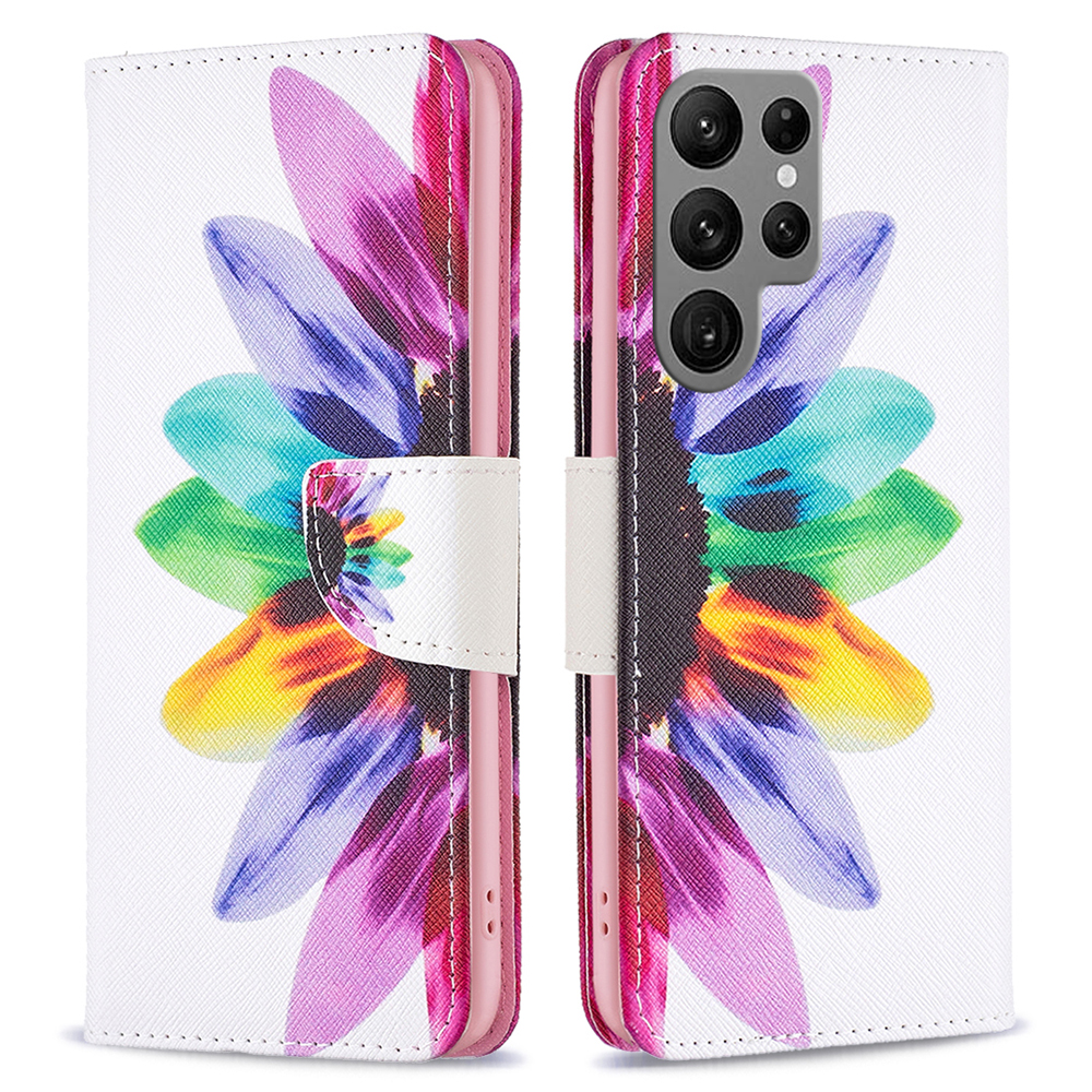 

Für Samsung Galaxy S24 Ultra -hülle -brieftaschenmuster -druckphase -abdeckung - Sonnenblume, Galaxy S24 Ultra