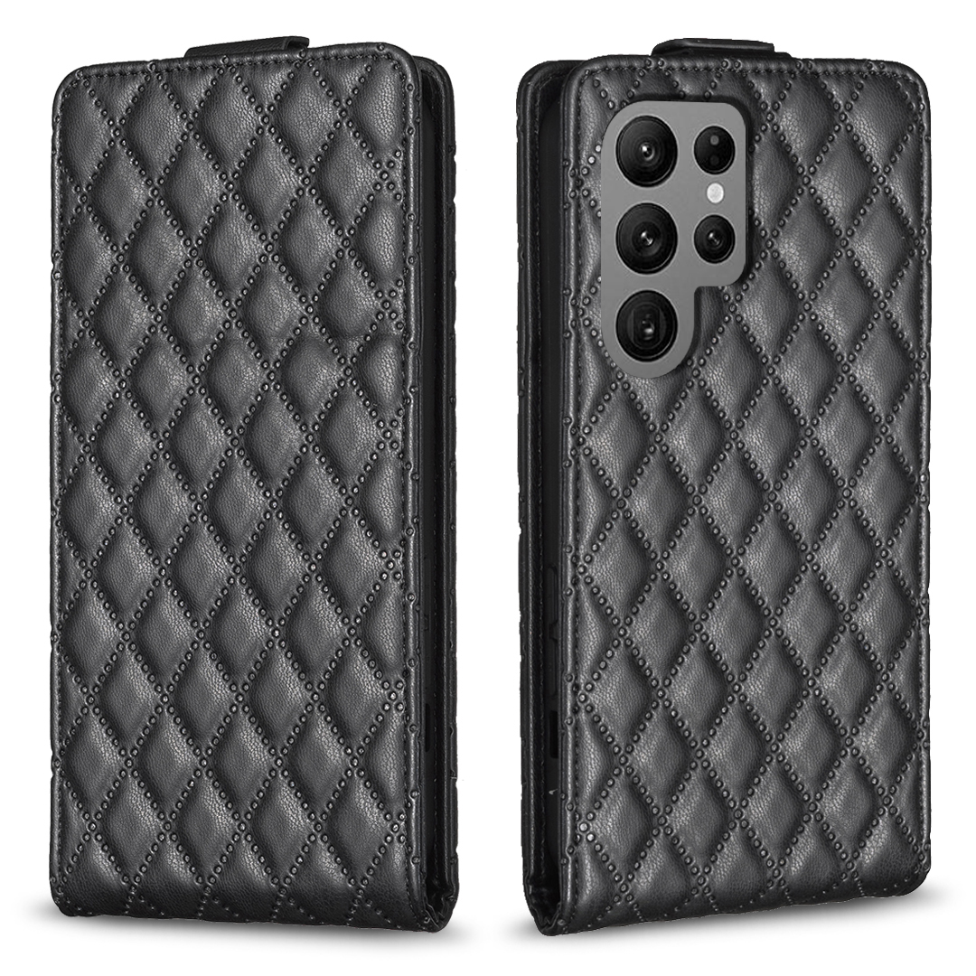 

BF30 Für Samsung Galaxy S24 Ultra Case Vertikale Flip -telefonabdeckung Mit Kartenhalter - Schwarz, Galaxy S24 Ultra